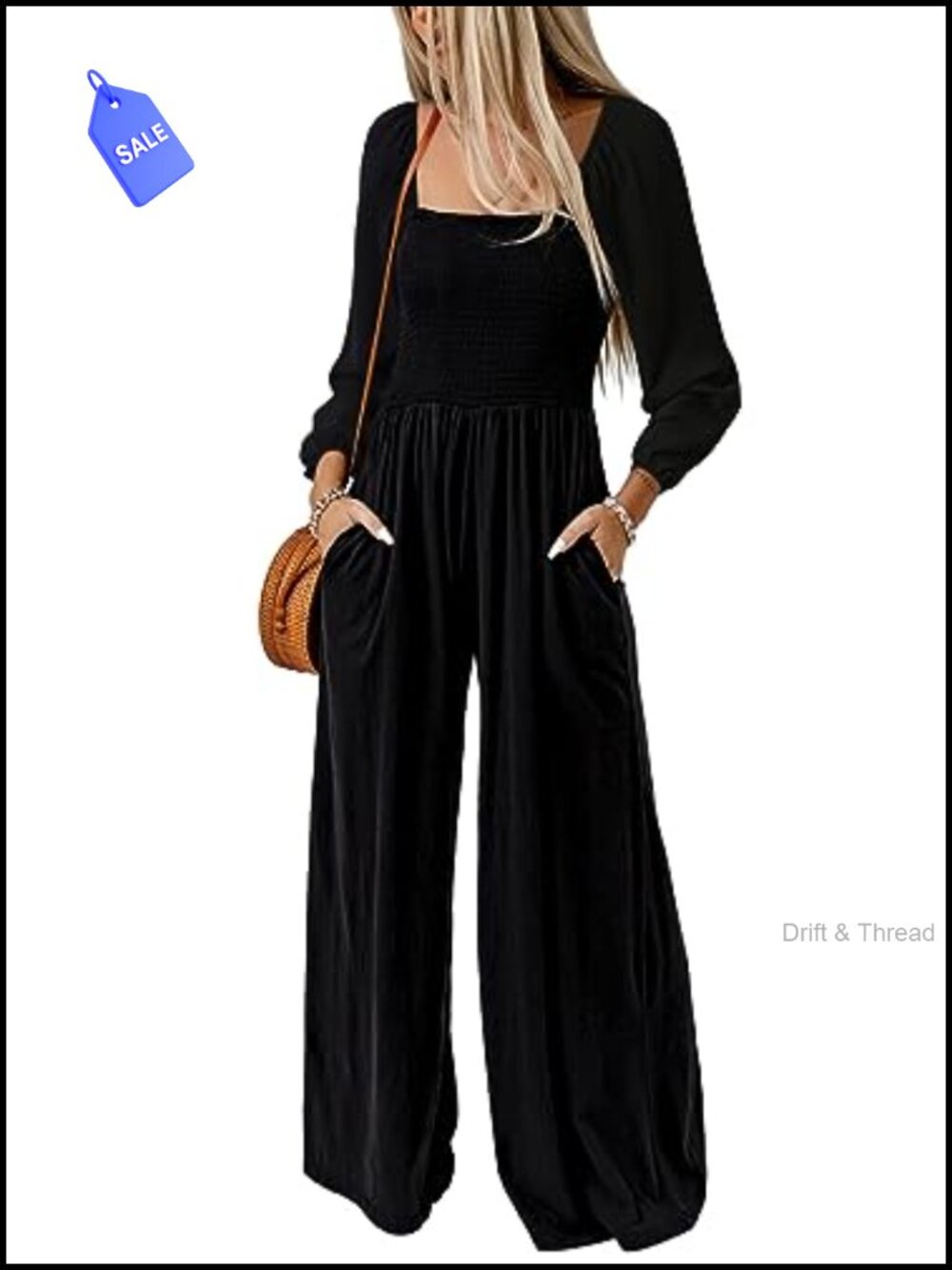 Dokotoo Women's Wide Leg Jumpsuit Long Sleeve One Piece Romper